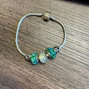 Sterling silver charm bracelet